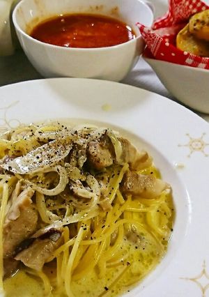 クリームパスタ-レシピのメイン写真