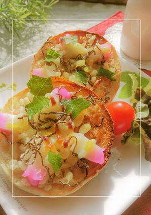 柚子・和からし風味＊かまぼこ和トースト-レシピのメイン写真