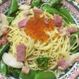 菜の花とホタテのスパゲティ⭐︎
