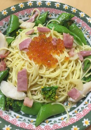 菜の花とホタテのスパゲティ⭐︎-レシピのメイン写真