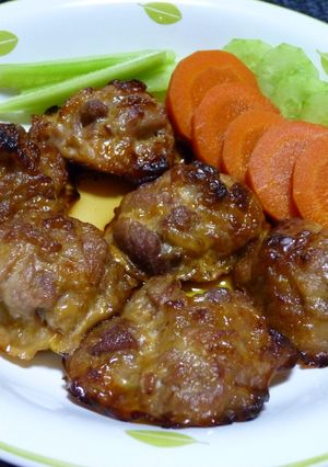 豚小間肉の揚げない唐揚げ!(^^)!-レシピのメイン写真