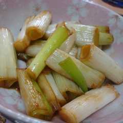 A picture of 超簡単焼きネギ.