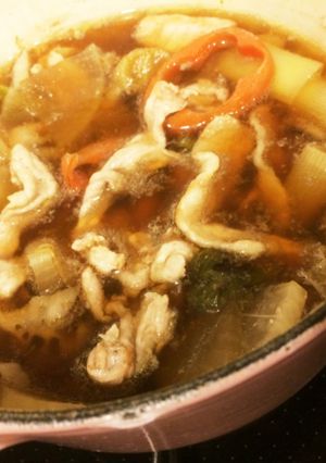 焼きネギと豚肉のそばつゆ-レシピのメイン写真