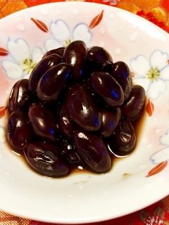 上品で深い♡黒豆の黒糖煮、重曹不要-レシピのメイン写真