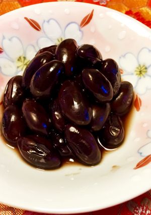 上品で深い♡黒豆の黒糖煮、重曹不要-レシピのメイン写真