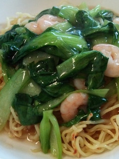 青梗菜と海老のあんかけ焼きそば-レシピのメイン写真