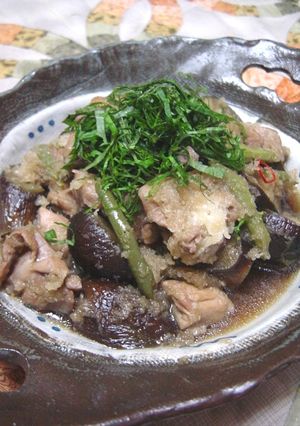 鶏肉とナスのみぞれ煮-レシピのメイン写真