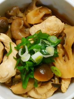 簡単!鶏ささみと舞茸 しめじのポン酢煮♪-レシピのメイン写真