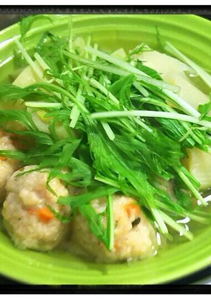 鶏つくねハリハリ鍋-レシピのメイン写真