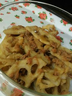 作りおきに!蓮根とツナの煮物-レシピのメイン写真