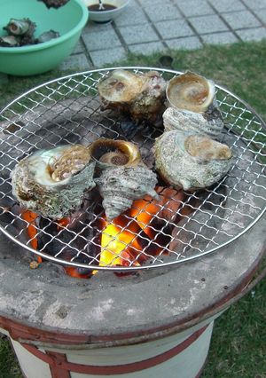 ごめんなさい！単に炭火で焼くサザエです！-レシピのメイン写真