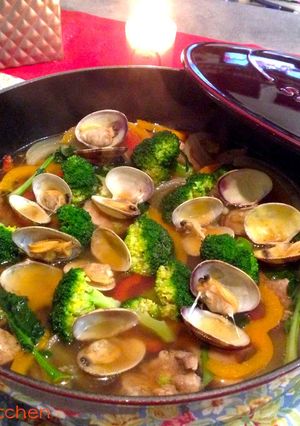 あさりと豚肉のルイボスティ煮込み-レシピのメイン写真