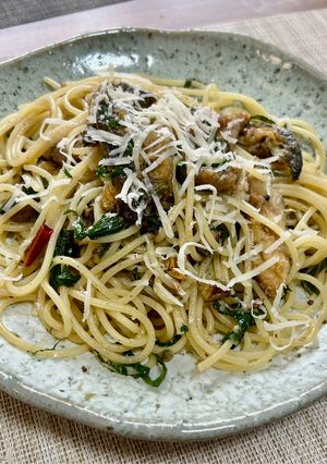 秋刀魚と大葉のペペロンチーノ-レシピのメイン写真