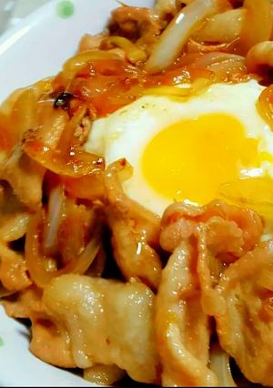 とろ〜り♪豚バラ丼温玉のせ-レシピのメイン写真