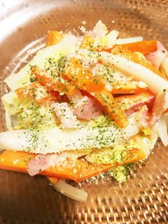 白菜と人参のシーザードレッシング炒め-レシピのメイン写真