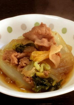 ジッと煮込むだけ「豚と白菜のすき煮」-レシピのメイン写真