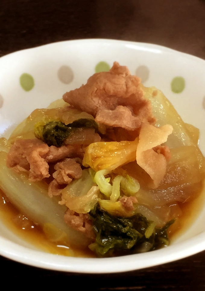 ジッと煮込むだけ「豚と白菜のすき煮」-レシピのメイン写真