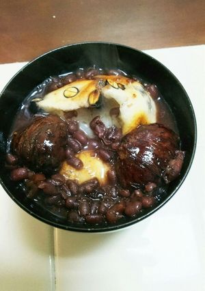 豆餅と栗のお汁粉-レシピのメイン写真