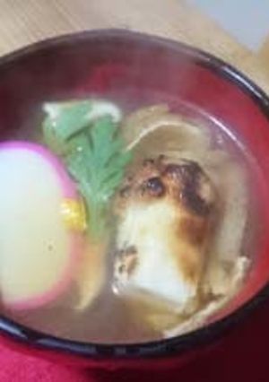 おもち：ほうれん草と油揚げのお雑煮-レシピのメイン写真