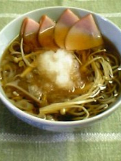 手作りのつゆで☆温かいお蕎麦-レシピのメイン写真