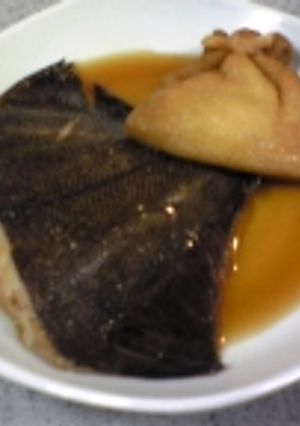 カレイと餅巾の煮付け-レシピのメイン写真