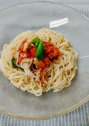 冷凍トマトでイタリアン冷製そうめん-レシピのメイン写真