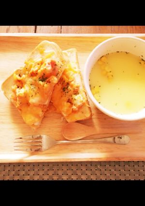 朝ごはん・簡単エッグトースト-レシピのメイン写真