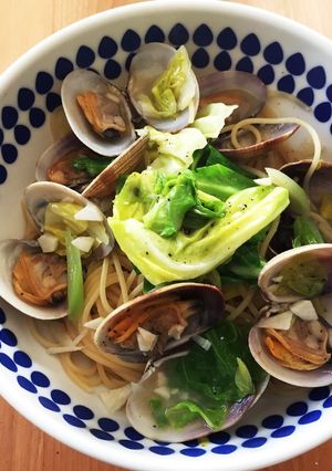 アサリと春キャベツのボンゴレパスタ-レシピのメイン写真