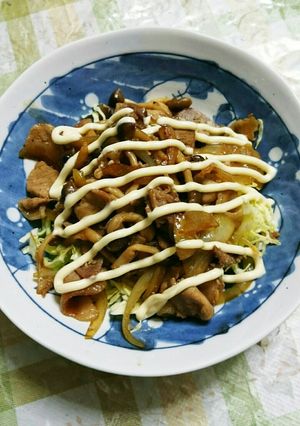 パパっと!豚こまと玉ねぎの甘辛炒め ☆-レシピのメイン写真