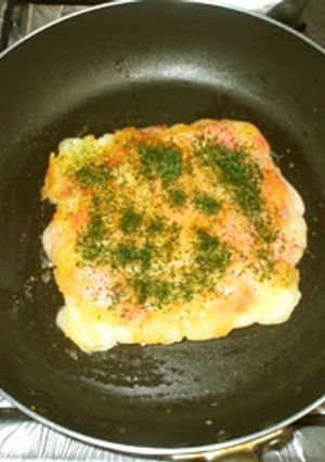 たらこチーズ餅ピザ♪フライパンで簡単-レシピのメイン写真