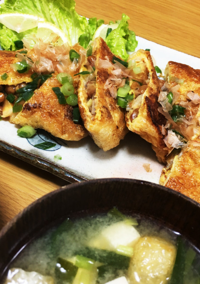 納豆のおあげ包み焼き☆-レシピのメイン写真