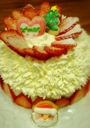 簡単可愛いドームケーキのクリスマスケーキ-レシピのメイン写真