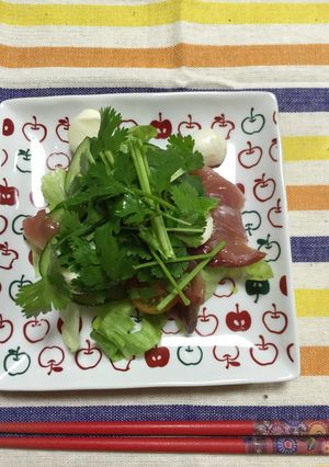 カツオのパクチーのせ-レシピのメイン写真