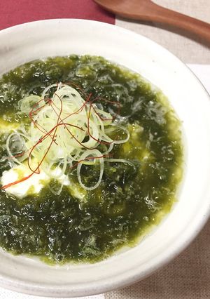 おぼろ豆腐とアオサ海苔の白だし汁-レシピのメイン写真