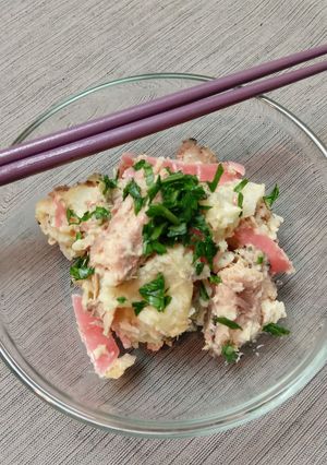 栄養満点!さんま缶でポテトサラダ-レシピのメイン写真