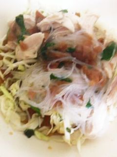 ササミと梅の春雨サラダ-レシピのメイン写真