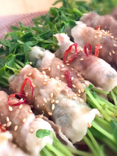簡単豆苗で豚巻き☆-レシピのメイン写真
