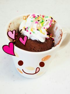 洗い物なし3分ココアカップケーキ♡-レシピのメイン写真