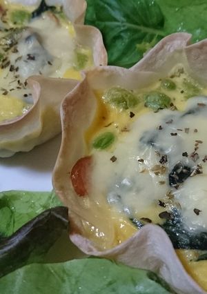 餃子の皮を使った簡単キッシュ♪-レシピのメイン写真