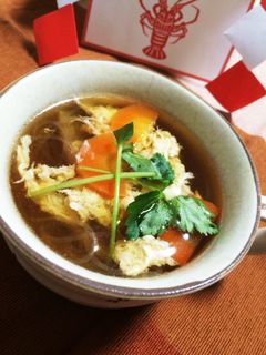 残った関東風お雑煮でリメイク中華スープ♪-レシピのメイン写真