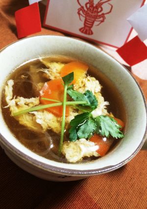 残った関東風お雑煮でリメイク中華スープ♪-レシピのメイン写真