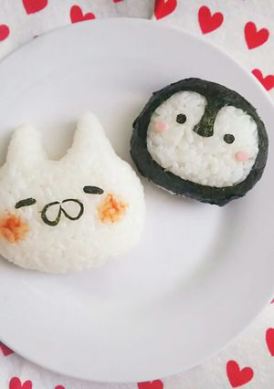 簡単激カワ♡ねこぺん日和♡キャラおにぎり-レシピのメイン写真