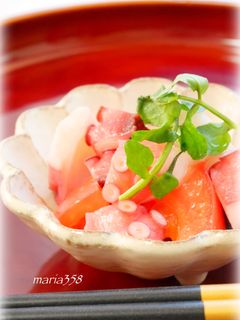 たことトマトの和風サラダ-レシピのメイン写真
