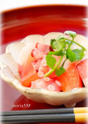 たことトマトの和風サラダ-レシピのメイン写真