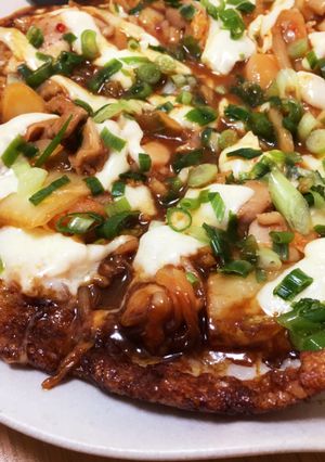 鶏さんとキムチ・チーズでおもちピザ-レシピのメイン写真