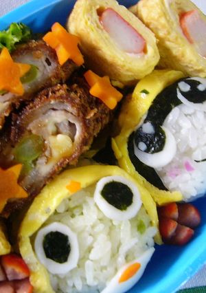 ケロロ軍曹とタママ二等兵のキャラ弁-レシピのメイン写真