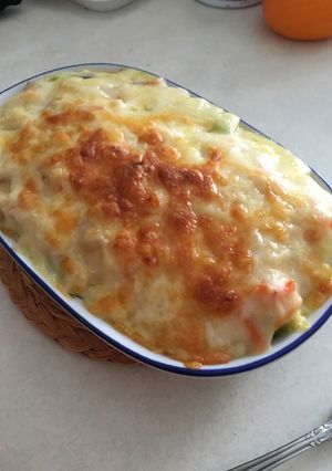 鮭とアボカドを入れたマカロニグラタン-レシピのメイン写真
