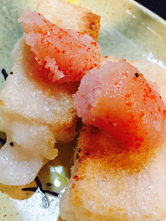 フライパンで。めんたい粉チーズ揚げ餅-レシピのメイン写真