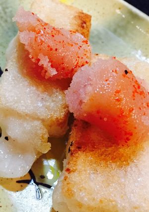 フライパンで。めんたい粉チーズ揚げ餅-レシピのメイン写真