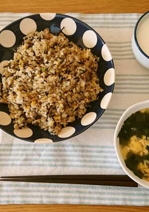 カルシウム満点！しらすとひじきの炒飯♪-レシピのメイン写真